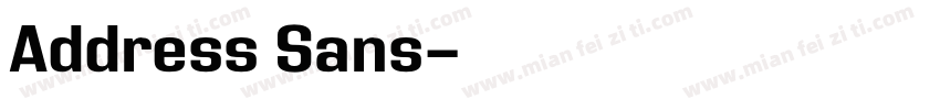 Address Sans字体转换